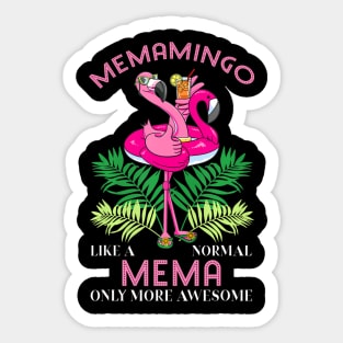 Memamingo Mema Flamingo Love Grandma Grandmother Grandmommy Sticker